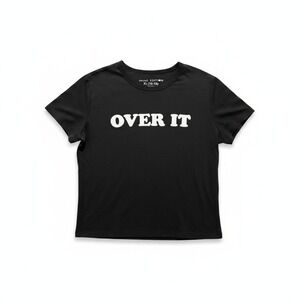 Social‎ Edition XL Black Womens Over It Graphic T-Shirt Casual Vintage Style